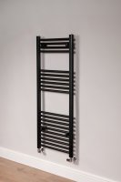 DQ Heating Essential 500 x 800mm Ladder Rail with Essential Element - Matt Black