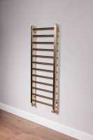 DQ Heating Kylo 1200 x 500mm Ladder Rail with TEC Element - Brushed Brass