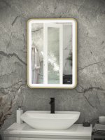 RAK Picture Soft 500x700mm Silver Led Mirror - Brushed Gold