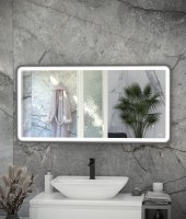 RAK Picture Soft 600x1000mm Silver Led Mirror - Brushed Nickel