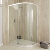 Sommer 6 Single Door Offset Quadrant Shower Enclosure 1000 x 800mm - Stock Clearance