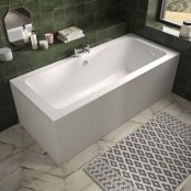 The White Space Aluna Double Ended Bath 1700 x 750mm - White