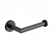 Vado Individual Knurled Accents Toilet Roll Holder - Brushed Black