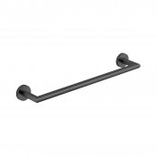 Vado Individual Knurled Accents Towel Rail - Brushed Black 450mm (18")