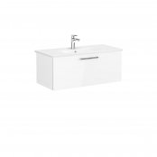 Vitra Root 100cm Basin Unit with One Drawer - High Gloss White