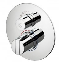 Ideal Standard Easybox Slim Bi Thermostatic Shower Mixer with on/off and Round Faceplate