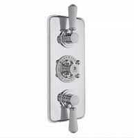 Bayswater White & Chrome Triple Concealed Valve with Diverter