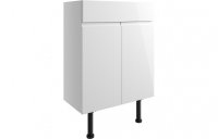 Purity Collection Valento 600mm Basin Unit - White Gloss