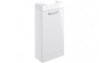Purity Collection Volti 410mm Floor Standing 1 Door Basin Unit & Basin - White Gloss