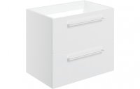 Purity Collection Volti 590mm Wall Hung 2 Drawer Basin Unit (No Top) - White Gloss