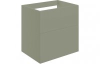 Purity Collection Statura 590mm Wall Hung 2 Drawer Basin Unit (No Top) - Matt Olive Green