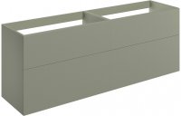 Purity Collection Statura 1180mm Wall Hung 4 Drawer Basin Unit (No Top) - Matt Olive Green