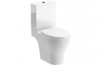 Purity Collection Blossom Rimless Short Projection Close Coupled Open Back Toilet & Soft Close Seat