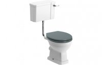 Purity Collection Chateau Low Level Toilet & Sea Green Wood Effect Seat