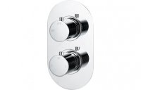 Purity Collection Cosmos Thermostatic Single Outlet Twin Shower Valve - Chrome