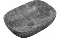 Purity Collection Noble 460x330mm Ceramic Washbowl - Grey Marble Effect
