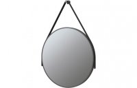 Purity Collection Manta 600mm Round Mirror - Matt Black