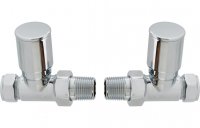 Purity Collection Patterned Chrome Radiator Valves - Straight