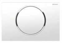 Geberit Sigma 10 White/Chrome Gloss/White Single Flush Plate