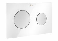 Roca PL10 White/Chrome Dual Flush Plate