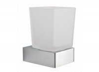Vado Shama Frosted Glass Tumbler and Holder
