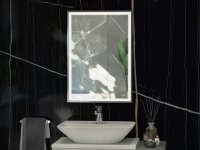RAK Picture Square 600x800mm Led Illuminated Mirror - Brushed Nickel
