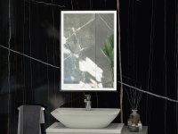 RAK Picture Square 500x700mm Led Illuminated Mirror - Matt Black