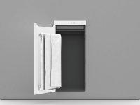 Zehnder Studio Collection Zenia Thermal Comfort Unit Left Handed Door Hinge 1000 x 450mm - White Glass