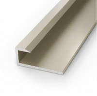 Zest Aluminium End Caps 2600mm x 6mm x 18mm For Use with 5mm Panels - Titanium