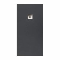 Sommer Essenza 1200 x 900mm Graphite Slate Shower Tray - Offset Waste