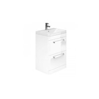 Essential Vermont 600mm Unit with Basin & 2 Drawers, White