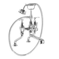 Perrin & Rowe Deco Deck Mounted Bath/Shower Mixer with Lever Handles
