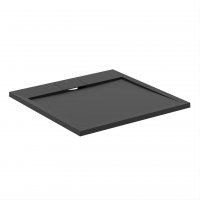 Ideal Standard i.life Ultra Flat S 1000 x 1000mm Square Shower Tray with Waste - Jet Black