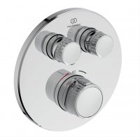 Ideal Standard Ceratherm Navigo Built-In Round Thermostatic 2 Outlet Chrome Shower Mixer