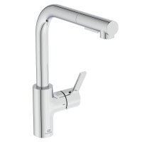 Ideal Standard Gusto single lever L pull out spout kitchen mixer with Bluestart technology
