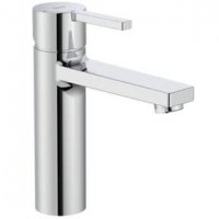 Roca Naia Chrome Smooth Bodied Medium Height Basin Mixer with Click-Clack Waste