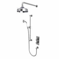 Tavistock Lansdown Dual Function Shower System with Riser Kit & Overhead Shower Chrome