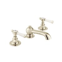 Booth & Co. Axbridge Lever 3 Hole Basin Mixer with Pop-Up Waste - Nickel