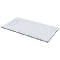Roman Infinity Slate 1000 x 800mm White Rectangular Shower Tray