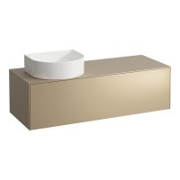 Laufen Sonar 1200mm Gold (Lacquered) Drawer Element with Left Cutout