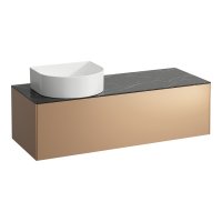 Laufen Sonar 1200mm Copper & Nero Marquina Drawer Element with Left Cutout