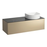 Laufen Sonar 1200mm Gold & Nero Marquina Drawer Element with Right Cutout