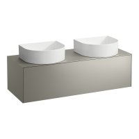 Laufen Sonar 1200mm Titanium (Lacquered) Drawer Element with Left & Right Cutouts