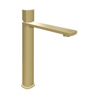 Vado Cameo Leverless Extended Mono Basin Mixer for Low Pressure System - Satin Brass