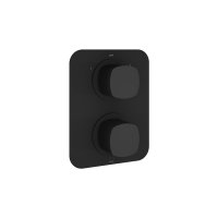 Vado Cameo 2 Outlet 2 Handle Concealed Thermostatic Valve - Matt Black