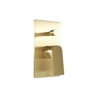 Vado Cameo Concealed 2 Outlet Manual Valve - Satin Brass
