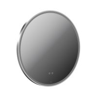 Vado Cameo 800mm Illuminated Round Mirror with Demister - Satin Chrome