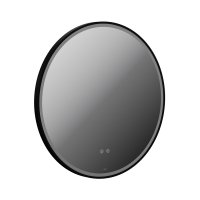 Vado Cameo 800mm Illuminated Round Mirror with Demister - Matt Black