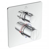 Ideal Standard Easybox Slim Bi Thermostatic Shower Mixer with on/off and Square Faceplate