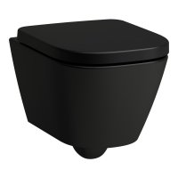 Laufen Meda Rimless Compact Wall-Hung Toilet with Silent Flush - Matt Black